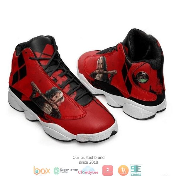 Harley Quinn Sport Air Jordan 13 Sneaker Shoes Joker and Harley Quinn Air Jordan 13 Shoes