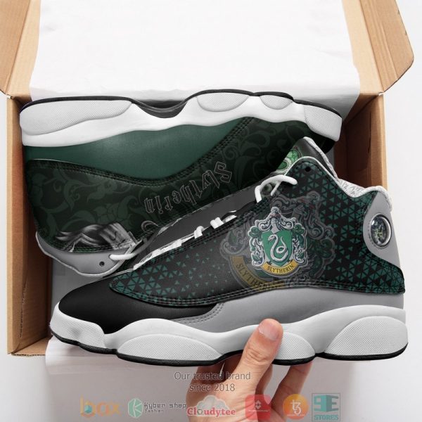 Harry Potter Slytherin Air Jordan 13 Sneaker Shoes Harry Potter Air Jordan 13 Shoes