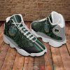 Harry Potter Slytherin Green Air Jordan 13 Sneaker Shoes Harry Potter Air Jordan 13 Shoes