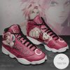 Haruno Sakura Sneakers Custom Anime Air Jordan 13 Shoes Naruto Shippuden Air Jordan 13 Shoes