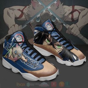 Hashibira Inosuke Sneakers Demon Slayer Anime Air Jordan 13 Shoes Demon Slayer Kimetsu no Yaiba Air Jordan 13 Shoes