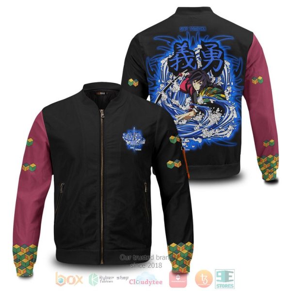 Hashira Giyu Stwear Bomber Jacket 2 Demon Slayer Kimetsu no Yaiba Bomber Jacket