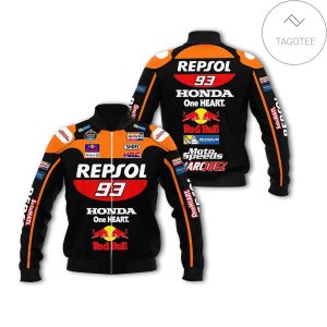 Honda Marc Marquez Moto Gp Motorcycle Racing Team 3D Bomber Jacket Honda Bomber Jacket