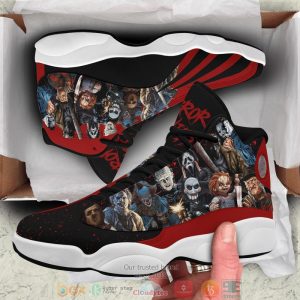 Horror Black Movies All Stars Air Jordan 13 Sneaker Shoes Horror Characters Halloween Air Jordan 13 Shoes