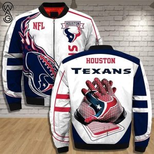 Houston Texans All Over Printed Bomber Jacket Houston Texans Bomber Jacket