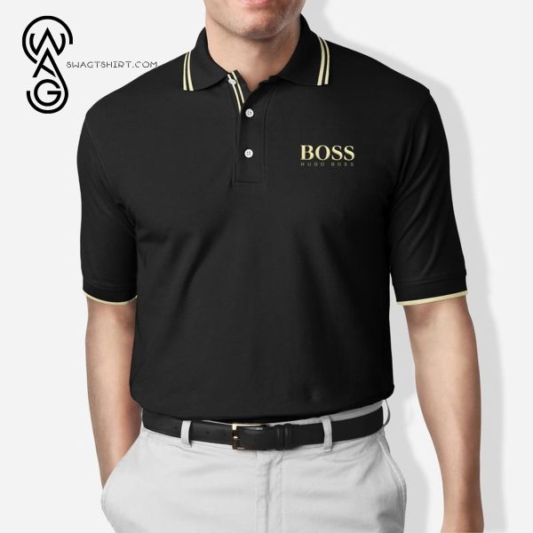 Hugo Boss Black All Over Print Premium Polo Shirt Hugo Boss Polo Shirts