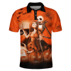 Jack Skelington And Sally Pumpkin Halloween Night Polo Shirt Halloween Polo Shirts