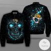 Jacksonville Jaguars Lava Skull Full Print Bomber Jacket Jacksonville Jaguars Bomber Jacket