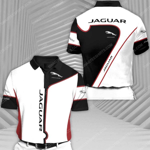 Jaguar Sports Car Racing All Over Print Polo Shirt Jaguar Car Polo Shirts