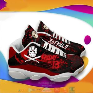 Jason Voorhees Halloween Air Jordan 13 Sneaker Shoes Friday The 13Th Jason Voorhees Air Jordan 13 Shoes