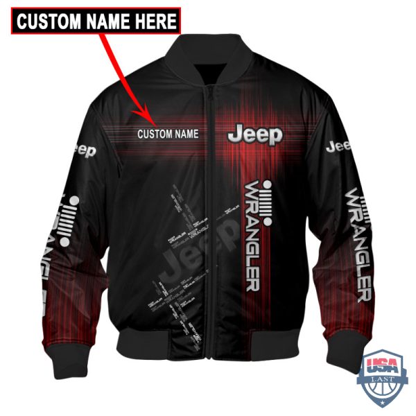 Jeep Wrangler Flash Custom Name Bomber Jacket Jeep Bomber Jacket