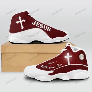 Jesus Cross Faith Over Fear Air Jordan 13 Shoes 2 Jesus Air Jordan 13 Shoes