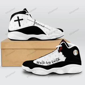 Jesus Cross Walk By Faith Air Jordan 13 Shoes Jesus Air Jordan 13 Shoes