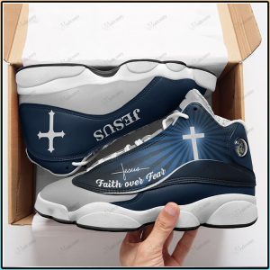 Jesus Faith Over Fear Air Jordan 13 Sneaker Jesus Air Jordan 13 Shoes
