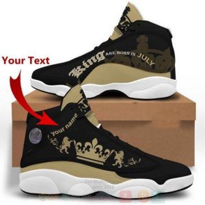 July King And July Queen July Birthday Gift Couple Gift Custom Name Air Jordan 13 Shoes King Air Jordan 13 Shoes