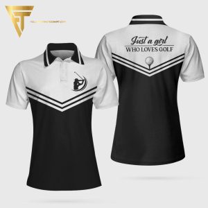 Just A Girl Who Loves Golf Full Printing Polo Shirt Golf Polo Shirts