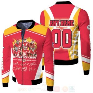 Kansas City Chiefs 60 Years Of Chiefs 1959 2019 Signed Personalized 3D Bomber Jacket Kansas City Chiefs Bomber Jacket