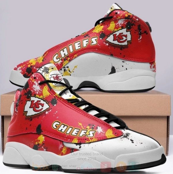 Kansas City Chiefs Nfl Big Logo Football Team Air Jordan 13 Shoes Kansas City Chiefs Air Jordan 13 Shoes