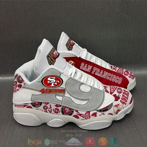 Kansas City Chiefs Nfl Big Logo Football Team Air Jordan 13 Sneaker Shoes Kansas City Chiefs Air Jordan 13 Shoes