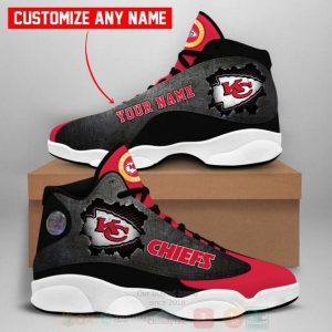 Kansas City Chiefs Nfl Big Logo Football Team Custom Name Air Jordan 13 Shoes Kansas City Chiefs Air Jordan 13 Shoes