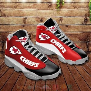 Kansas City Chiefs Nfl Team Black Red Air Jordan 13 Shoes Kansas City Chiefs Air Jordan 13 Shoes