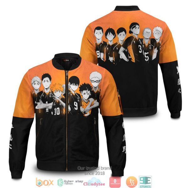 Karasuno Squad Bomber Jacket Haikyuu Bomber Jacket