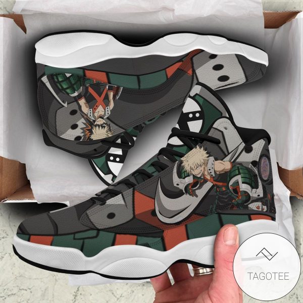 Katsuki Bakugo Sneakers Custom Anime My Hero Academia Air Jordan 13 Shoes My Hero Academia Air Jordan 13 Shoes