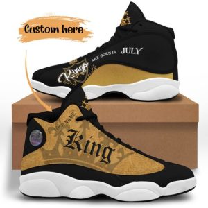 King Are Born In July Custom Air Jordan 13 Sneaker Shoes King Air Jordan 13 Shoes