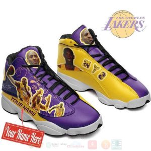 Kobe Bryant 24 Los Angeles Lakers Nba Custom Name Air Jordan 13 Shoes Los Angeles Lakers Air Jordan 13 Shoes
