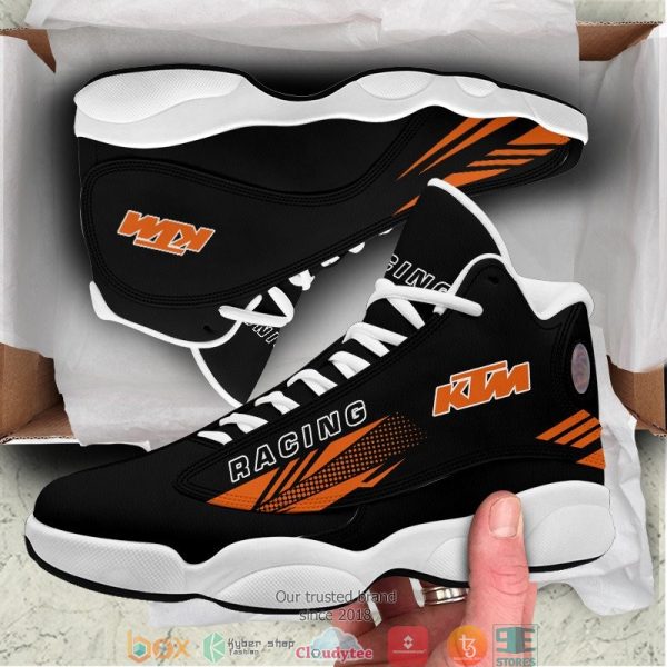 Ktm Racing Black Air Jordan 13 Sneaker Shoes Ktm Racing Air Jordan 13 Shoes