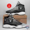 Las Vegas Raiders Air Jordan 13 Custom Name Personalized Shoes Las Vegas Raiders Air Jordan 13 Shoes