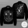 Las Vegas Raiders Lava Skull Full Print Bomber Jacket Las Vegas Raiders Bomber Jacket