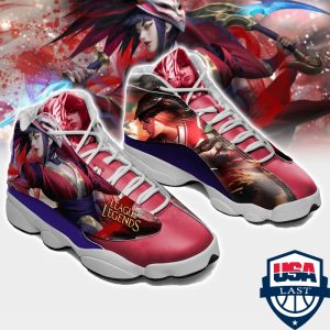 League Of Legends Bloodmoon Akali Air Jordan 13 Sneaker League Of Legends Air Jordan 13 Shoes