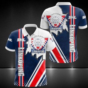 Linkoping Hc Hockey Team 3D Polo Shirt Hockey Team Polo Shirts