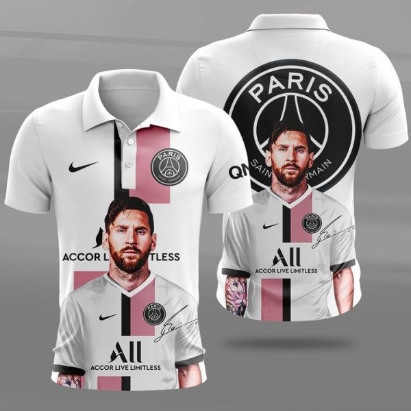 Lionel Messi Paris Saint Germain 3D T Shirt And Polo Shirt Lionel Messi Polo Shirts