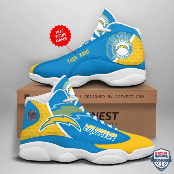 Los Angeles Chargers Air Jordan 13 Custom Name Personalized Shoes Los Angeles Chargers Air Jordan 13 Shoes