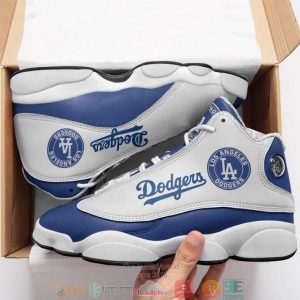 Los Angeles Dodgers Mlb Big Logo Football Team Air Jordan 13 Sneaker Shoes Los Angeles Dodgers Air Jordan 13 Shoes
