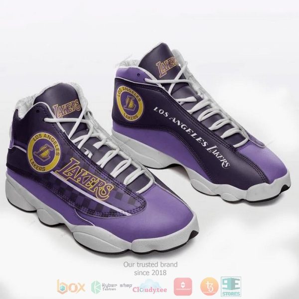 Los Angeles Lakers Nba Team Air Jordan 13 Shoes 2 Los Angeles Lakers Air Jordan 13 Shoes