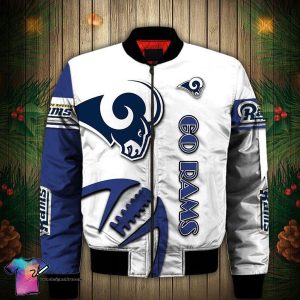 Los Angeles Rams All Over Printed Bomber Jacket Los Angeles Rams Bomber Jacket