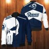 Los Angeles Rams Punisher Skull Bomber Jacket Los Angeles Rams Bomber Jacket