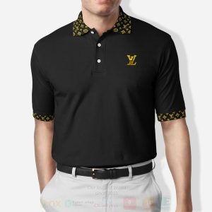 Louis Vuitton Black Yellow Polo Shirt Louis Vuitton Polo Shirts