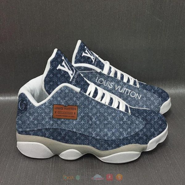 Louis Vuitton Blue Pattern Air Jordan 13 Shoes Louis Vuitton Air Jordan 13 Shoes