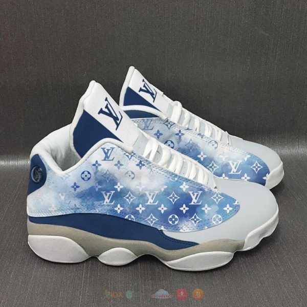 Louis Vuitton Blue White Air Jordan 13 Shoes Louis Vuitton Air Jordan 13 Shoes