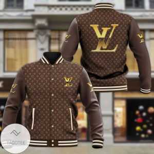 Louis Vuitton Brand Logo Printed 3D Baseball Jacket Louis Vuitton Bomber Jacket