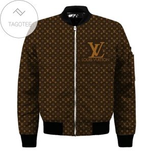 Louis Vuitton Brown Luxury Fashion 3D Bomber Jacket Louis Vuitton Bomber Jacket