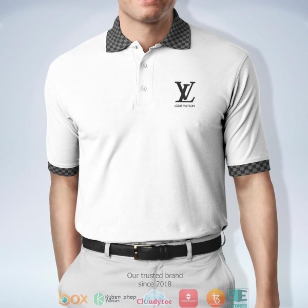 Louis Vuitton Caro Pattern White Polo Shirt Louis Vuitton Polo Shirts