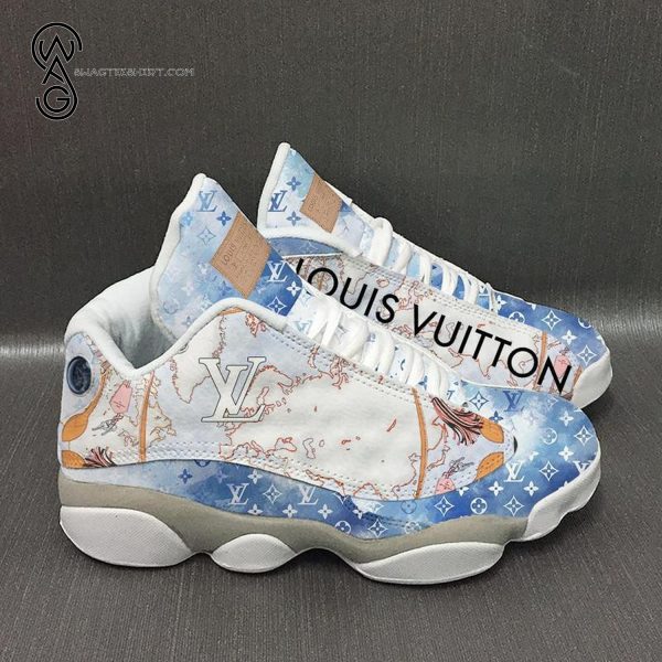 Louis Vuitton Classic Symbol Blue Vintage Air Jordan 13 Sneakers Louis Vuitton Air Jordan 13 Shoes