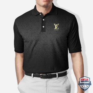 Louis Vuitton Dark Spirals 3D Polo Shirt Louis Vuitton Polo Shirts