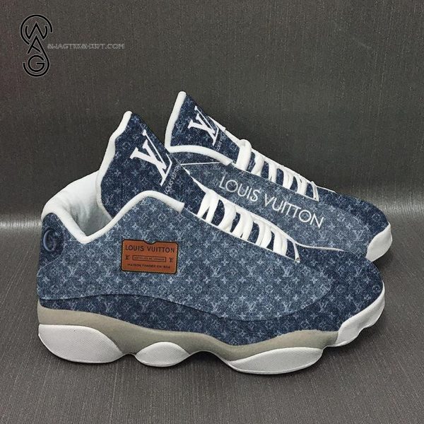 Louis Vuitton Denim Monogram Air Jordan 13 Sneakers Louis Vuitton Air Jordan 13 Shoes