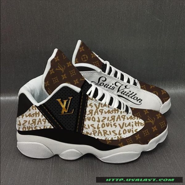 Louis Vuitton Golden Logo Air Jordan 13 Shoes Sneaker Louis Vuitton Air Jordan 13 Shoes